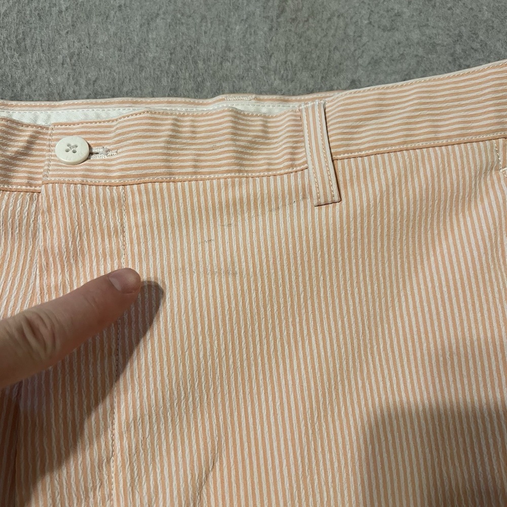 Footjoy Shorts Men's 40 Orange Seersucker Performance Stretch Movement Golf READ - Picture 3 of 16